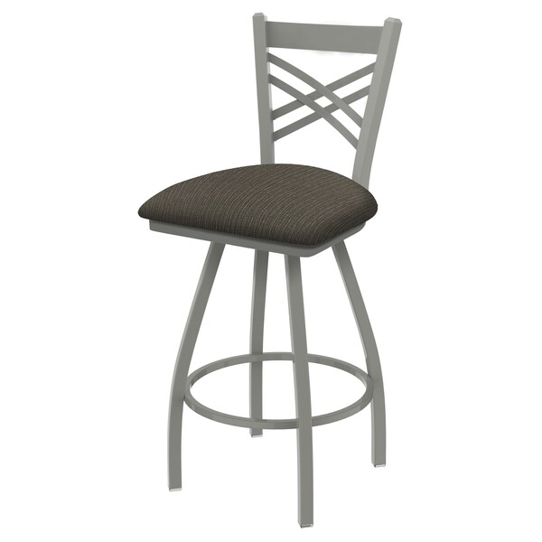36" Swivel Bar Stool, Nickel Finish, Graph Chalice Seat